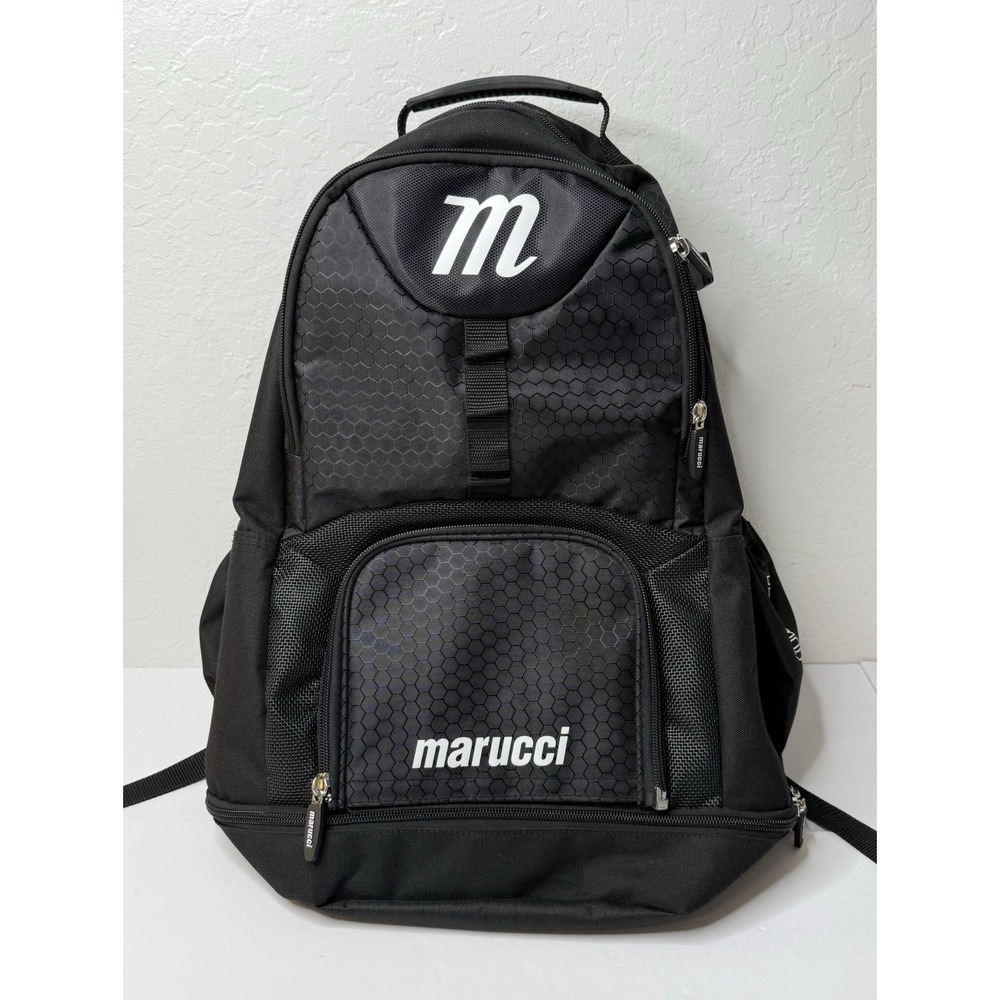 Marucci F5 Bat Pack Backpack Equipment Bag Baseball Softball Black White Sports